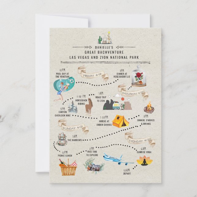 Bachelorette Weekend Itinerary | Las Vegas & Zion (Front)