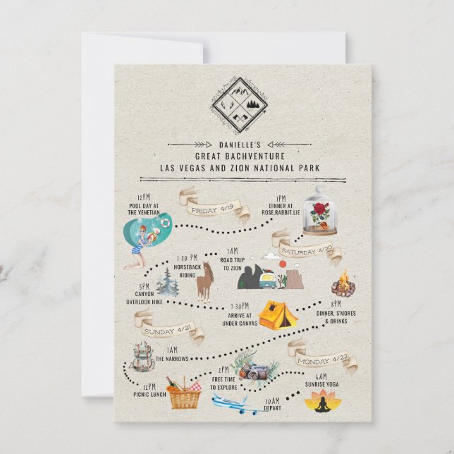 Bachelorette Weekend Itinerary | Las Vegas & Zion (Front)