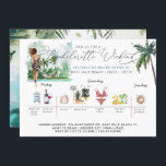 Bachelorette Weekend Itinerary | Palm Beach Invitation<br><div class="desc">You're getting married! Or your best friend is. Either way, you get to plan a dream vacation with your BFFs. Take your “last fling before the ring” on the road with a faraway tropical trip. Our watercolor tropical beach themed invitations will have the girls racing to pack their bags for...</div>