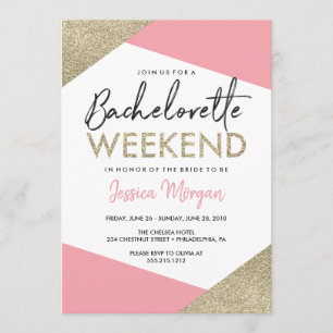 Bachelorette Weekend Itinerary Pink and Gold Programme