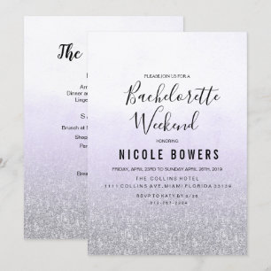 Bachelorette Weekend Lavender Invitation