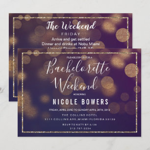 Bachelorette Weekend Lights Invitation