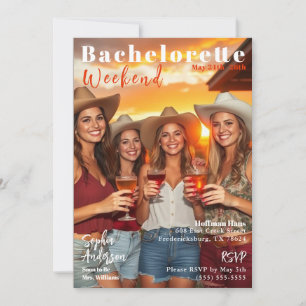 Bachelorette Weekend Magazine Cover Invitation