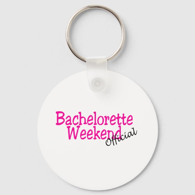Bachelorette Weekend (Official/Pink) Key Ring (Front)