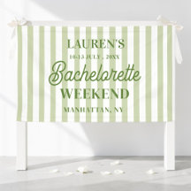 Bachelorette Weekend Olive Green Striped