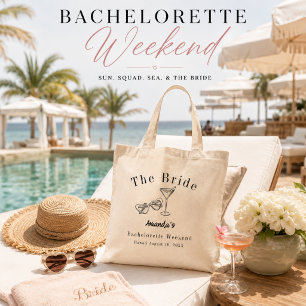Bachelorette Weekend Party Bride Beach Tote Bag