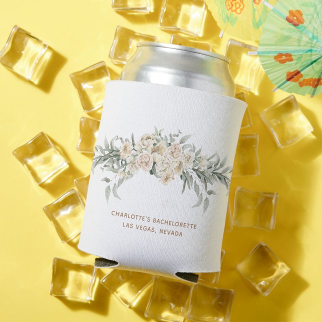 Bachelorette Weekend Party Favor Personalised Gift Can Cooler (In Situ Summer)