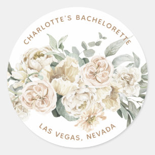 Bachelorette Weekend Party Favor Personalised Gift Classic Round Sticker