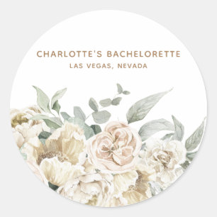 Bachelorette Weekend Party Favor Personalised Gift Classic Round Sticker