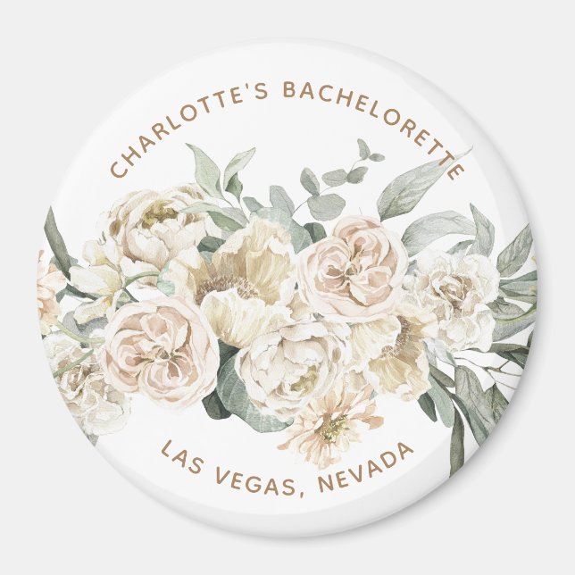 Bachelorette Weekend Party Favor Personalised Gift Magnet (Front)
