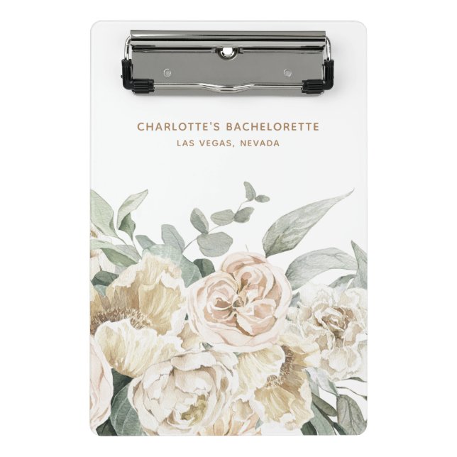 Bachelorette Weekend Party Favor Personalised Gift Mini Clipboard (Front)