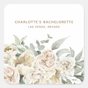 Bachelorette Weekend Party Favor Personalised Gift Square Sticker