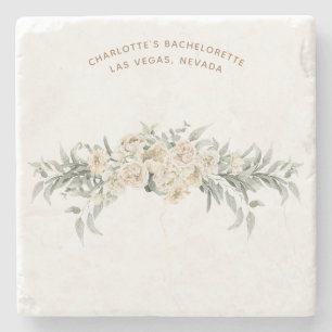 Bachelorette Weekend Party Favor Personalised Gift Stone Coaster