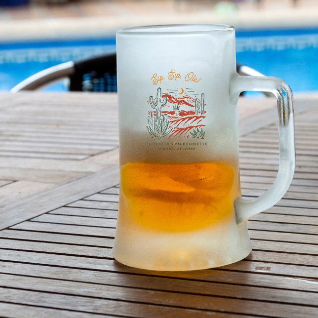 Bachelorette Weekend Party Favour Personalised  Frosted Glass Beer Mug (Creator Uploaded)