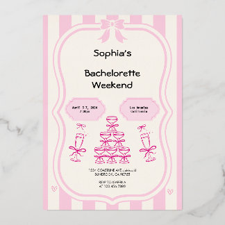 Bachelorette Weekend Party Pink invitation