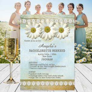 Bachelorette Weekend Program Template Invitation