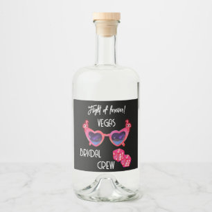 Bachelorette Weekend Vegas Pink Personalised Liquor Bottle Label