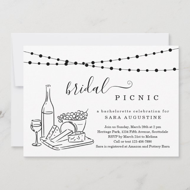 Bachelorette Wine Tasting and Cheese Board Party I Invitation (Front)