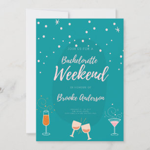 Bachelorette Wine Tasting Weekend Itinerary  Invitation