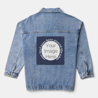 bachelorette your image here, photo custom text denim jacket