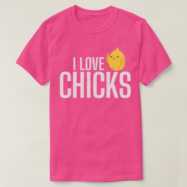 Bachelorparty I Love Chicks T-Shirt (Design Front)