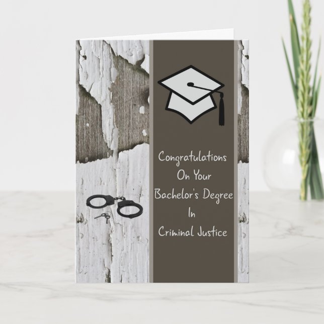 Bachelor's Degree in Criminal Justice Card (Front)