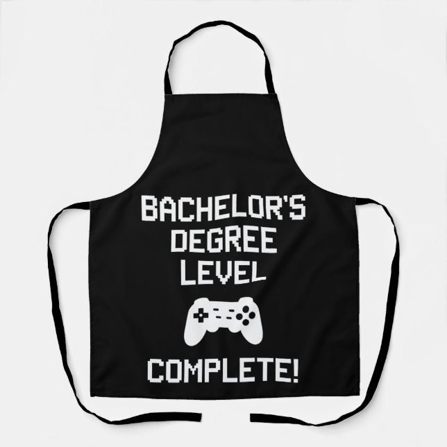 Bachelor's Degree Level Complete Gaming Gamer Apron (Front)