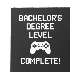 Bachelor's Degree Level Complete Gaming Gamer Notepad