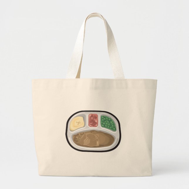 Bachelor's Dinner Tv Frozen Entree Large Tote Bag (Front)