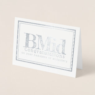 Bachelors in midwifery congratulations foil foil card