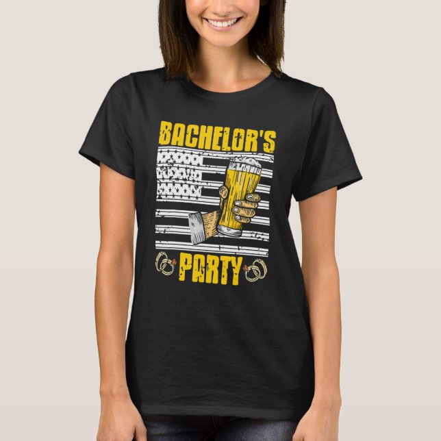 Bachelors Party Retro Patriotic Getting Married Pr T-Shirt (Front)