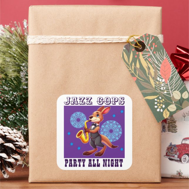 Bachelor's party square sticker (Holiday)