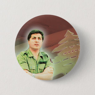Bachir Gemayel Lebanse President 6 Cm Round Badge