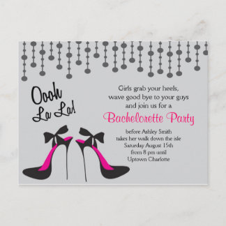 Bachlerotte Party / Girls Night Out/ Invitation Postcard