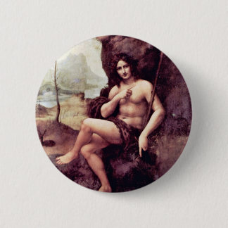 Bachus By Leonardo Da Vinci (Best Quality) 6 Cm Round Badge