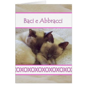 Baci e Abbracci, Hugs and Kisses in Italian