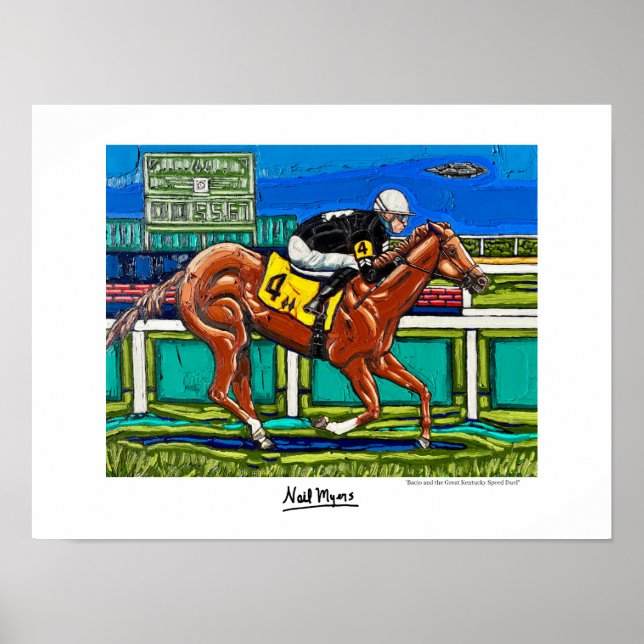 "Bacio and the Great Kentucky Speed Duel" Poster (Front)