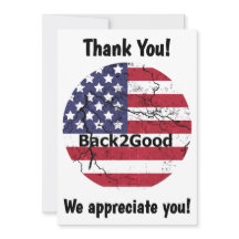Back2Good Flat 5x7 Thank You Card