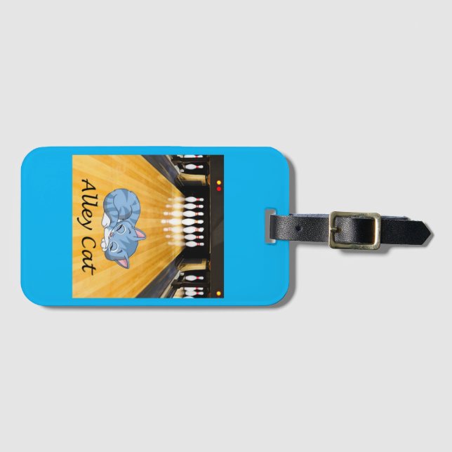 Back Alley Cat is Tagged Luggage Tag (Front Horizontal)