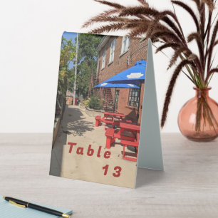 Back Alley Table Tent Sign