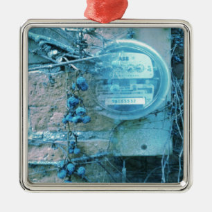Back Alley View Blues Tint Metal Tree Decoration