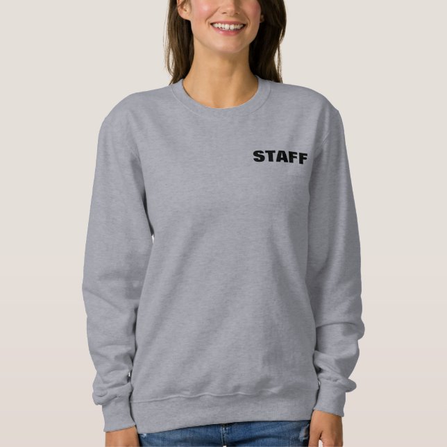 Back And Front Design Staff Bulk Add Logo Womens Sweatshirt (Front)