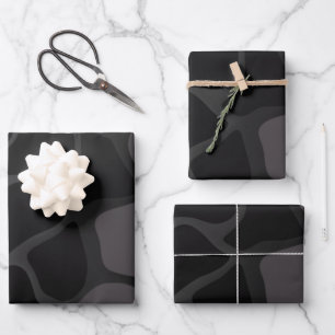 Back and Grey Gradient Wrapping Paper