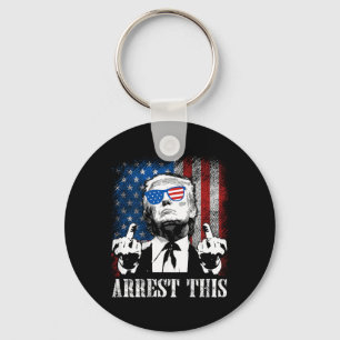 Back) Arrest This Trump 2024 Us American Flag Key Ring