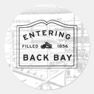 Back Bay Filled Classic Round Sticker
