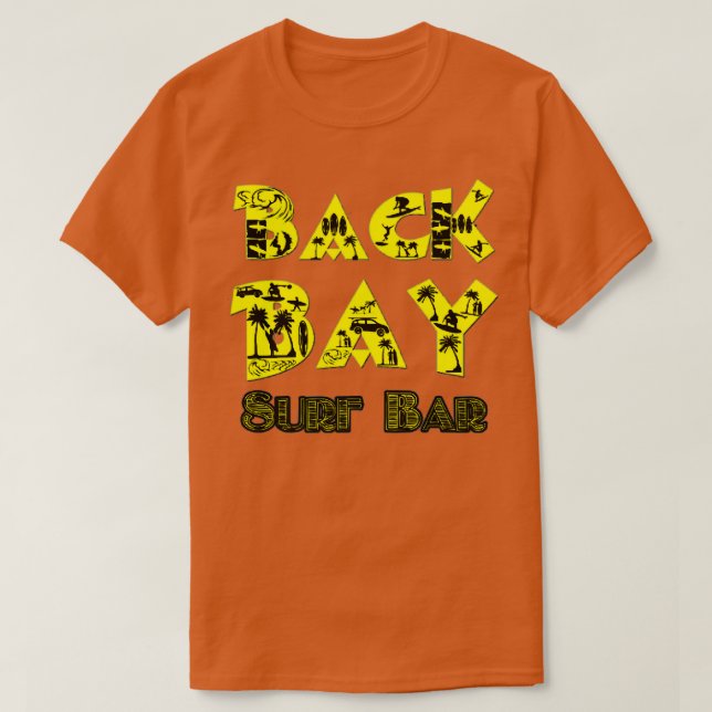 BACK BAY Surf Bar yellow T-Shirt (Design Front)