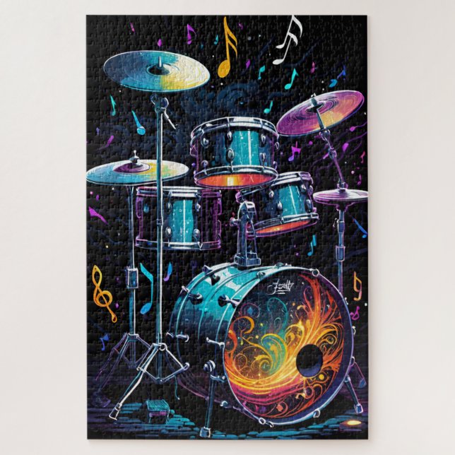 Back Beat Drum Set Jigsaw Puzzle (Vertical)