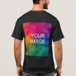 Back Design Add Replace Image Template Men's Black T-Shirt<br><div class="desc">Back Design Add Replace Image Template Men's Basic Black Dark T-Shirt.</div>