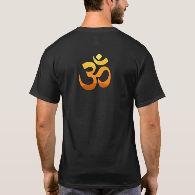 Back Design Om Mantra Symbol Meditation Yoga Men's T-Shirt (Back)