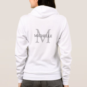 Back Design Template Name Monogrammed Women's Hoodie